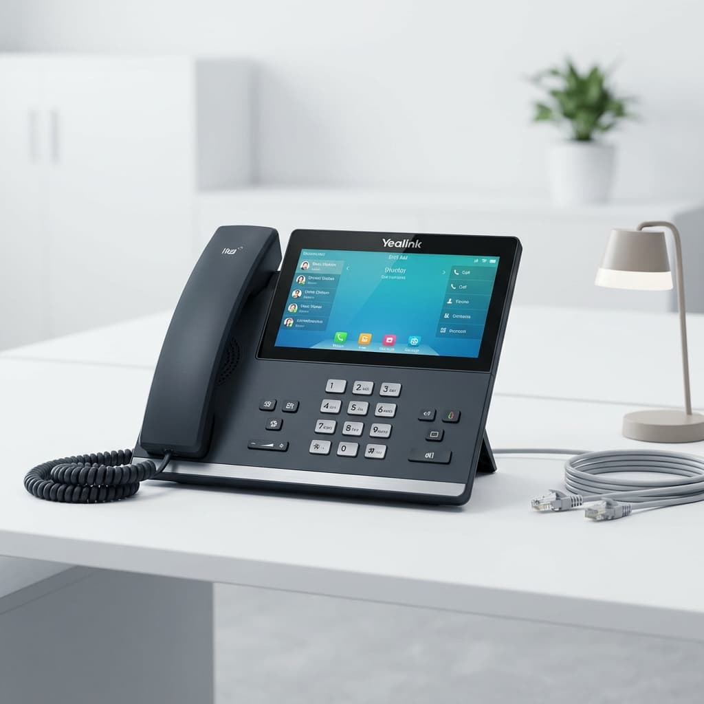 Modern IP desk phone for business